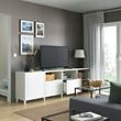 IKEA - BESTA, tv sehpası, beyaz, 240x42x74 cm