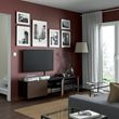 IKEA - BESTA, tv bench, black-brown/brown oak veneer, 180x42x38 cm