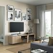 IKEA - BESTA, tv sehpası, ağartılmış meşe görünümlü, 180x42x38 cm
