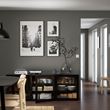 IKEA - BESTA, dolap kombinasyonu, venge-siyah-şeffaf cam, 180x42x65 cm