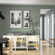 IKEA - BESTA, dolap kombinasyonu, beyaz-şeffaf cam, 180x40x74 cm