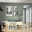 IKEA - BESTA, dolap kombinasyonu, beyaz-şeffaf cam, 180x42x65 cm