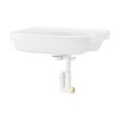 IKEA - BJÖRKAN/RANNILEN, wash-basin with water trap, white, 54x40 cm