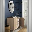 IKEA - BESTA, storage combination, white stained oak effect, 120x42x74 cm