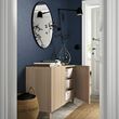IKEA - BESTA, storage combination, white stained oak effect, 120x40x74 cm
