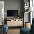 IKEA - BESTA, tv bench, white stained oak effect, 120x42x74 cm