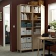 IKEA - BESTA, storage combination, white stained oak effect, 120x42x202 cm