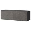 IKEA - BESTA, wall cabinet, black-brown-dark grey-grey concrete effect, 120x42x38 cm