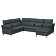 IKEA - FAMMARP, 4-seat corner sofa and chaise longue, TALLMYRA black/grey