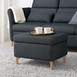 IKEA - FAMMARP, pouffe with storage, TALLMYRA black/grey