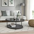 IKEA - FRÖTORP, coffee table, black/marble effect, 88 cm