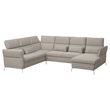 IKEA - FAMMARP, 4-seat corner sofa and chaise longue, viarp Beige-brown