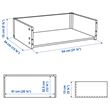 IKEA - BESTA, pull-out frame, white, 60x15x40 cm