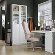 IKEA - BILLY, bookcase with door, white, 80x30x202 cm