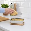IKEA - IKEA 365+, steel food container with lid, stainless steel/bamboo, 1 l
