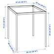 IKEA - SANDSBERG, yemek masası iskeleti, siyah, 67x67x73 cm