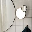 IKEA - KABOMBA, wall lamp with mirror, matt black