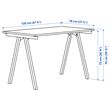 IKEA - TROTTEN, desk, ash-white, 120x70 cm