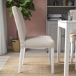IKEA - BERGMUND, kumaş sandalye, beyaz-hallarp bej