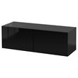 IKEA - BESTA, wall cabinet, black-brown/black, 120x42x38 cm