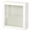 IKEA - BESTA, duvar dolabı, beyaz-şeffaf cam, 60x22x64 cm