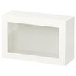 IKEA - BESTA, duvar dolabı, beyaz-şeffaf cam, 60x22x38 cm