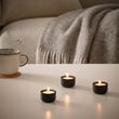 IKEA - HEDERVARD, tealight mumluk, siyah, 3 cm