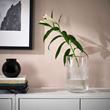 IKEA - GRADVIS, glass vase, clear glass/gold colour, 21 cm