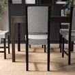 IKEA - STEFAN, upholstered wooden chair, black-brown/grey