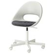 IKEA - LOBERGET/MALSKAR, office chair, beyaz-gri minderli