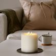 IKEA - GRANSSKOG, block candle, white, 50 hr