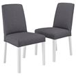 IKEA - BERGMUND, dining chair set, white-gunnared medium grey, 2 pack