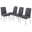 IKEA - BERGMUND, dining chair set, white-gunnared medium grey, 4 pack