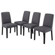 IKEA - BERGMUND, dining chair set, black-gunnared medium grey, 4 pack