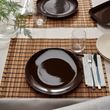 IKEA - FARGKLAR, plate set, polished brown, 26 cm