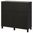 IKEA - BESTA, storage combination, blackbrown, 120x42x112 cm