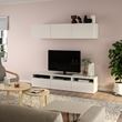 IKEA - BESTA, tv ünitesi, beyaz, 180x42x185 cm