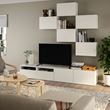 IKEA - BESTA, tv ünitesi, beyaz, 240x42x230 cm