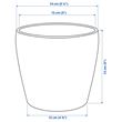 IKEA - PERSILLADE, toprak saksı, venge, 12 cm