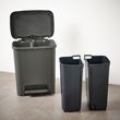 IKEA - KNÖCKLA, waste bin, dark grey, 25 l