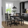 IKEA - INGATORP, round dining table, black, seats 4-6