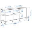 IKEA - BESTA, dolap kombinasyonu, beyaz, 180x42x74 cm
