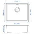 IKEA - VRESJÖN, single-bowl insert sink, stainless steel, 54x44 cm