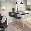 IKEA - LILLANAS, bar chair, chrome plated-Gunnared dark gray, 63 cm