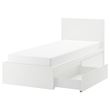 IKEA - MALM/LINDBADEN, single bed, white, 90x200 cm