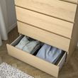 IKEA - MALM, chest of 6 drawers, white stained oak veneer, 80x123 cm