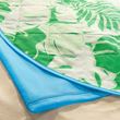 STRANDÖN, picnic blanket, green-blue-white, 112x168 cm