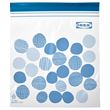 IKEA - ISTAD, resealable bag, bright blue-patterned, 1 l