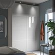 IKEA - HOKKSUND, panels for sliding door frame, high-gloss/light grey, 75x236 cm