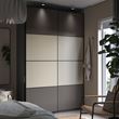 IKEA - MEHAMN, panels for sliding door frame, dark grey/beige, 100x236 cm